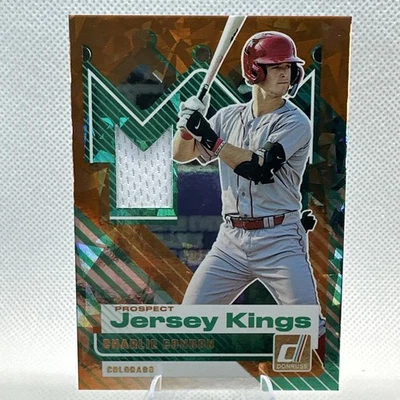 ⚾️2025 Donruss Charlie Condon Prospect Jersey Kings - Orange Ice - PJK-CC Foto 1 de 2