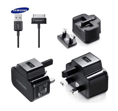 GENUINE SAMSUNG GALAXY TAB 2 / 10.1 / 7.0 / NOTE 10.1 / USB MAINS WALL CHARGER - Image 1 of 2
