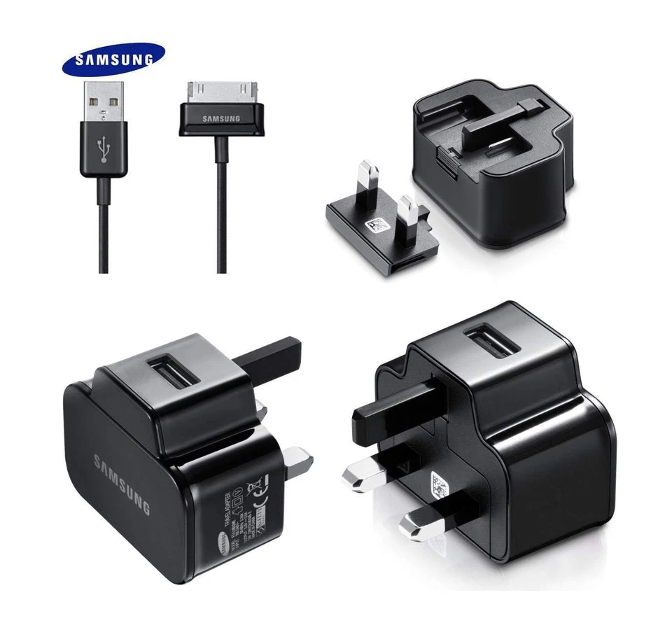 GENUINE SAMSUNG GALAXY TAB 2 / 10.1 / 7.0 / NOTE 10.1 / USB MAINS WALL CHARGER - Image 1 of 2