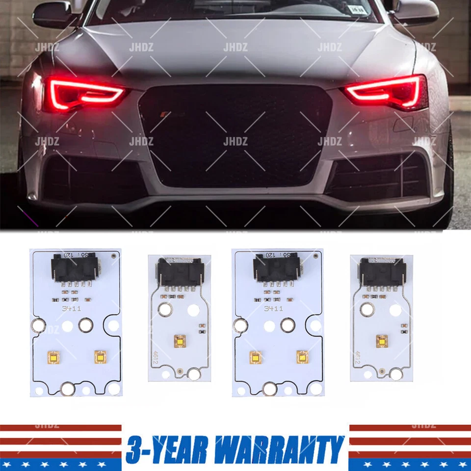 1 Juego de Placas LED DRL Ojo de Ángel Rojo para Audi A5 S5 RS5 2013-2017 Faros Xenón Foto 1 de 4