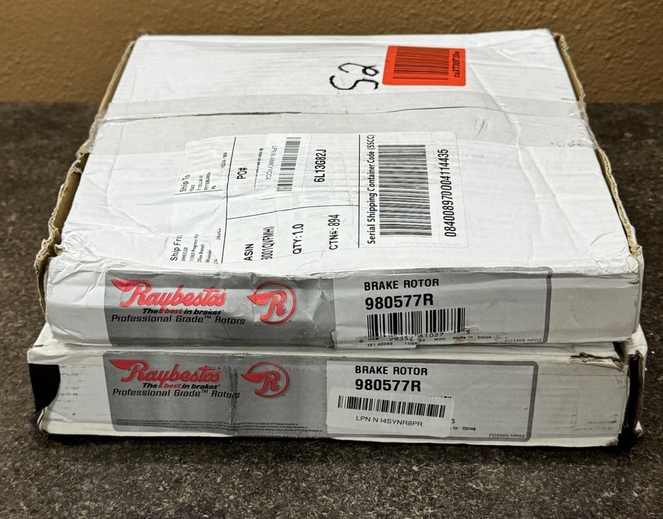 Lote de 2 rotores de freno de disco trasero Raybestos 980577R para 16-22 Acura ILX, 09-14 TSX Foto 1 de 3