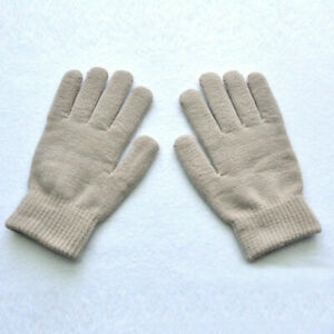 Men Women Winter Thick Gloves Hand Warmer Knitted Woolen Full Finger Mittens New