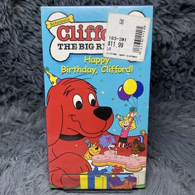 Clifford the Big Red Dog Happy Birthday Clifford VHS Tape 2002 Cartoon SEALED - Image 1 of 4