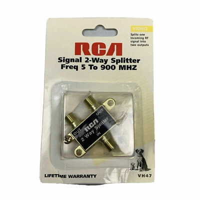 RCA Signal Coaxial 2-way Splitter Freq 5 to 900 MHz VH47 Open Box, NO Screws - Image 1 of 4