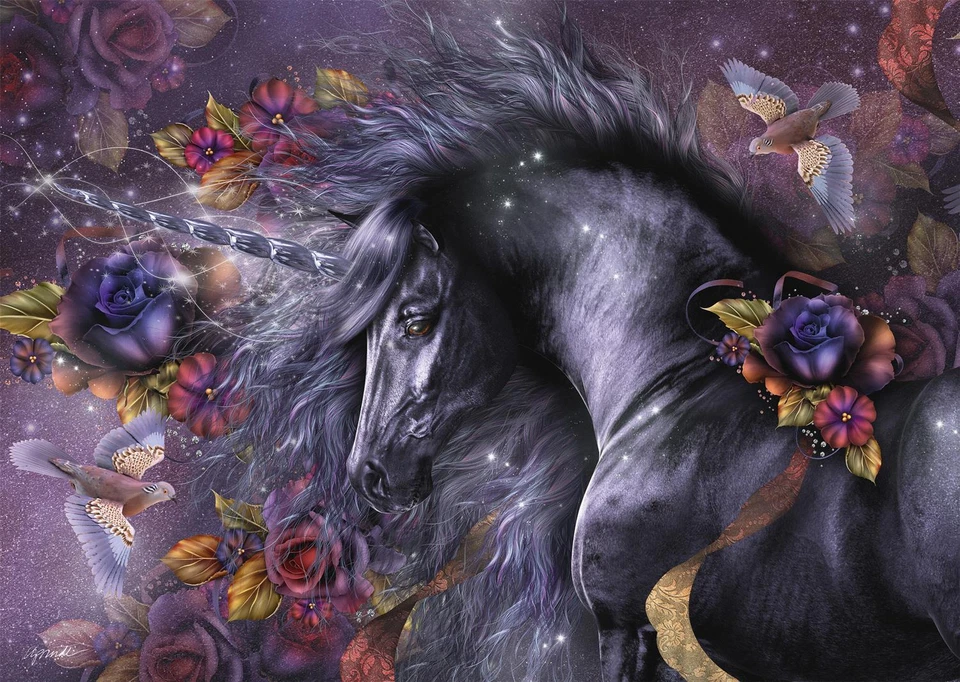 Schmidt Laurie Prindle Blue Rose Jigsaw Puzzle (1000 Pieces) - Image 1 of 1