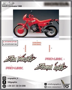Adesivi NX 650 DOMINATOR 1988 - 1989 NX650 grafiche/stickers/graphics/decal - Picture 1 of 1