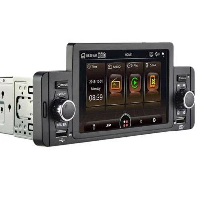 Car Stereo Radio Single Din Audio MP5 Player 5in Touch Screen Bluetooth/USB/FM  - Imagem 1 de 4