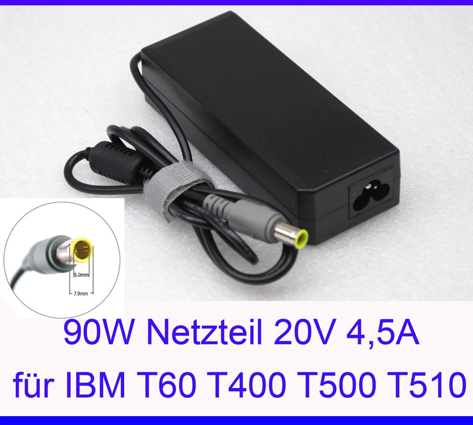 90 WATT 20V 4,5A NETZTEIL FÜR IBM LENOVO X200 X201 X300 X301 W500 R400 R500 -N11 - Bild 1 von 1