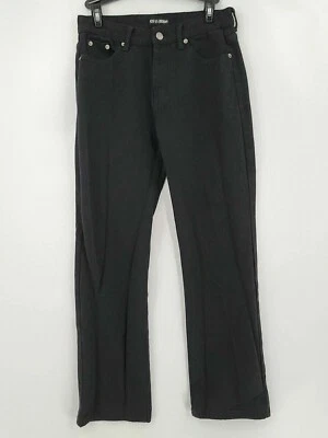 Pantalones de mezclilla GS-115 para jóvenes talla 18 negros rectos lisos diseño de 5 bolsillos de algodón Foto 1 de 4