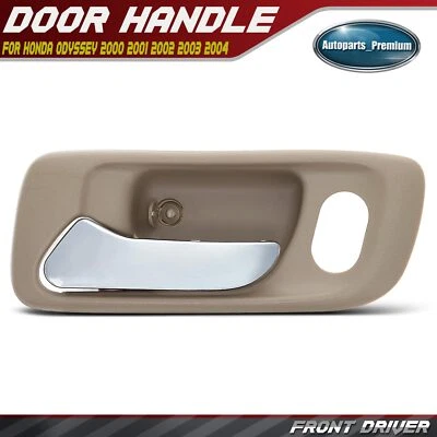 Maçaneta interna dianteira do lado do motorista cromada + bege para Honda Odyssey 2000-2004 - Imagem 1 de 4