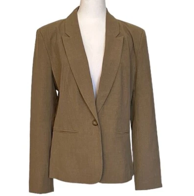 Chaqueta Blazer Halógena Para Mujer Tostada Un Botón Talla 10 Forrada Elastizada Ligera Foto 1 de 4