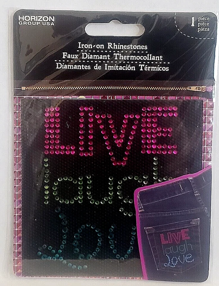 Diamantes de imitación planchados HORIZON GROUP EE. UU. - LIVE RISE LOVE - 1 pieza Foto 1 de 2