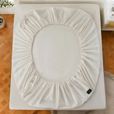 Sábana bajera ajustable de algodón plateado con protector de funda de colchón elástico Foto 1 de 4