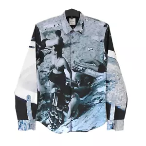 Camisa Paul Smith Estampado Playa Para Hombre Mediana Abotonada Manga Larga Hecha en Italia - Imagen 1 de 17
