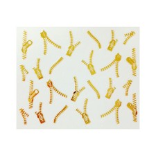 5 Sheets Women Fashion 3D Diy Zipper Design Nail Art Sticker&Decal Manicure Tool