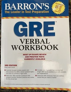 Barton’s GRE Verbal Workbook 3rd Edition - Picture 1 of 3