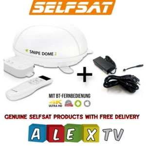 Selfsat Snipe Dome 2 Twin GPS Caravan Satellite Dish with FREE 220V 240V PSU - Picture 1 of 9