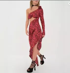 *NWT For Love & Lemons Davina Funky Floral Maxi Dress S NWT - Picture 1 of 7