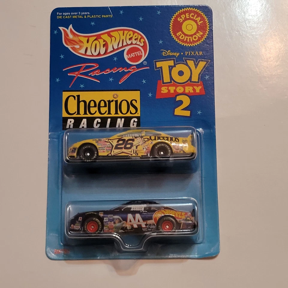 RARE Mattel Hot Wheels Cheerios Racing Disney Pixar Toy Story 2 Race Cars