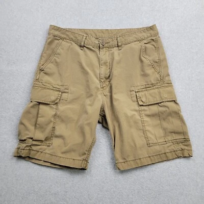 Pantalones Cortos Carga Levis Carrier Para Hombres 34 Marrón Blanco Pestaña Algodón Ripstop Utilidad Y2K Foto 1 de 4