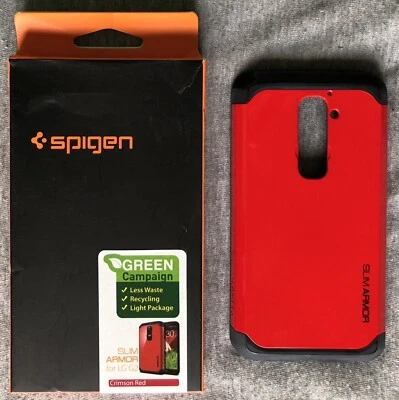 Spigen Slim Armor Case for LG G2 - Crimson Red - 5.5 x about 3 in - Image 1 of 4
