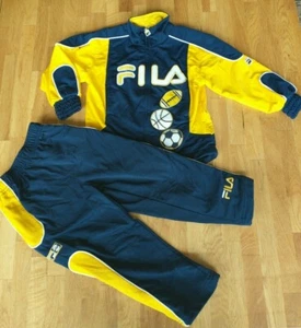 FILA Child Size 4 Two Piece Warm-up Suit Embroidered Patches Football Soccer - Picture 1 of 9