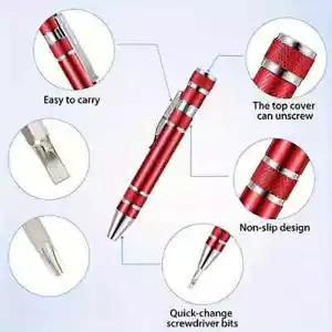 8 in 1 Pocket Precision Mini Screwdriver Pen Multi-purpose DIY Repair. UK Seller - Picture 1 of 5