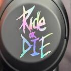 1xRide or Die Black Bike Frame Text Decal Stickers BMX Mountain Bike Sticker New