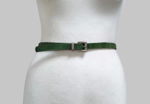 G-STAR RAW green skinny leather belt 80-90 cm, 31-35" - Picture 1 of 10