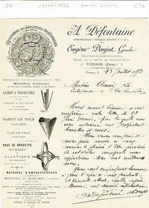 Dépt 27 - Vernon - Grande Entête d'un Ingénieur Constructeur Agricole 13/07/1892 - Picture 1 of 1