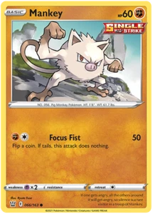 Pokemon TCG Sword & Shield Battle Styles - 066/163 Mankey Card - Picture 1 of 1
