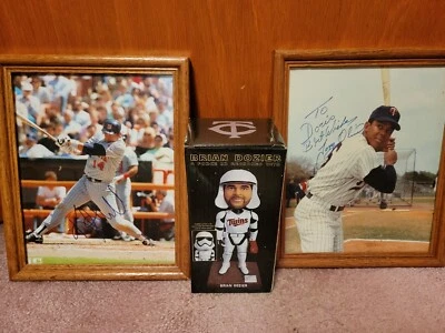 美国职棒大联盟明尼苏达双城队纪念品。 奥利瓦,赫贝克签名照片。 Dozier摇头公仔 — 第 1/4 张图片