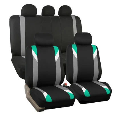 Juego completo de fundas de asiento de auto SUV modernistas premium negras como nuevas Foto 1 de 4