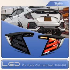 Clear Tail Lights For Honda Civic Hatchback 2017-2021 Mugen FK7 FK8 Rear Lamps - Picture 1 of 14