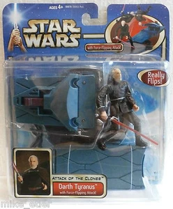 Star Wars Attack of the Clones Darth Tyranus Force Flipping (Hasbro, 2002) New - Imagen 1 de 2