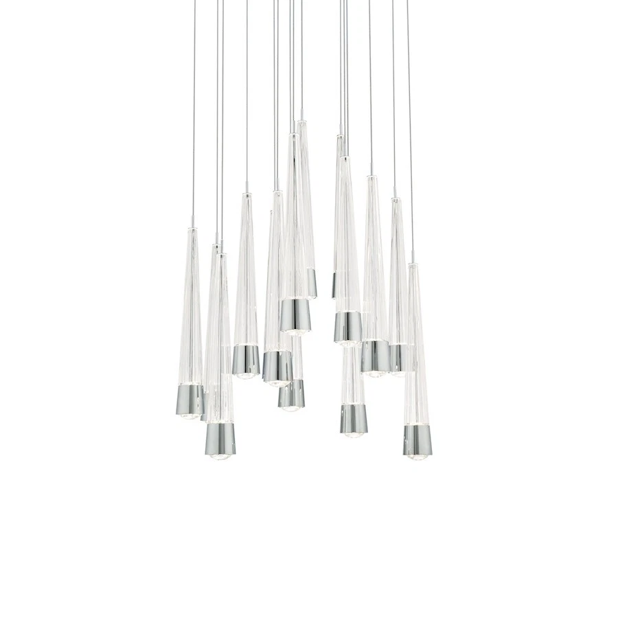 Colgante dweLED Pluma 5Lt Redondo Multi LED 27-30-35-40K, Cromo - PD-59405R-CH Foto 1 de 1