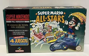 CONSOLE SNES CONTROL SET SUPER MARIO ALL STARS SET PAL SNSP-CD4M(A)-ESP BOXED - Imagen 1 de 24
