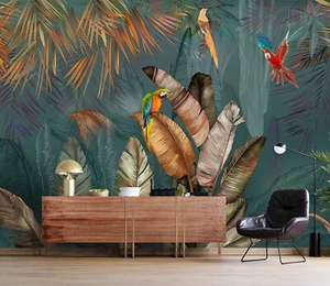 Carta da parati 3D animale pappagallo H5663 immagine da parete autoadesiva adesivo rimovibile Erin - Foto 1 di 11