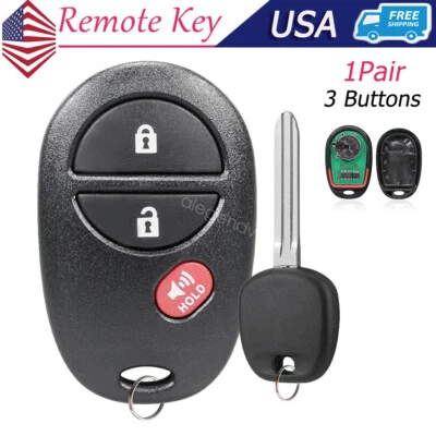 Para 2011 2012 2013 2014 2015 Toyota Tundra Llave + Mando a distancia GQ43VT20T 3 botones Foto 1 de 4