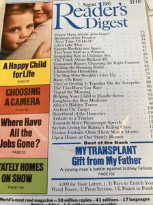 Vintage Readers Digest Magazine August 1985 - Picture 1 of 2