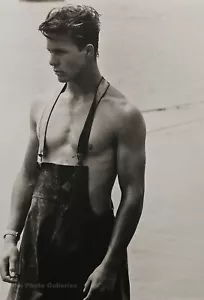 1981 Vintage BRUCE WEBER Male Jon Clammer Martha Vineyard Summer Photo Art 12X16 - Picture 1 of 1