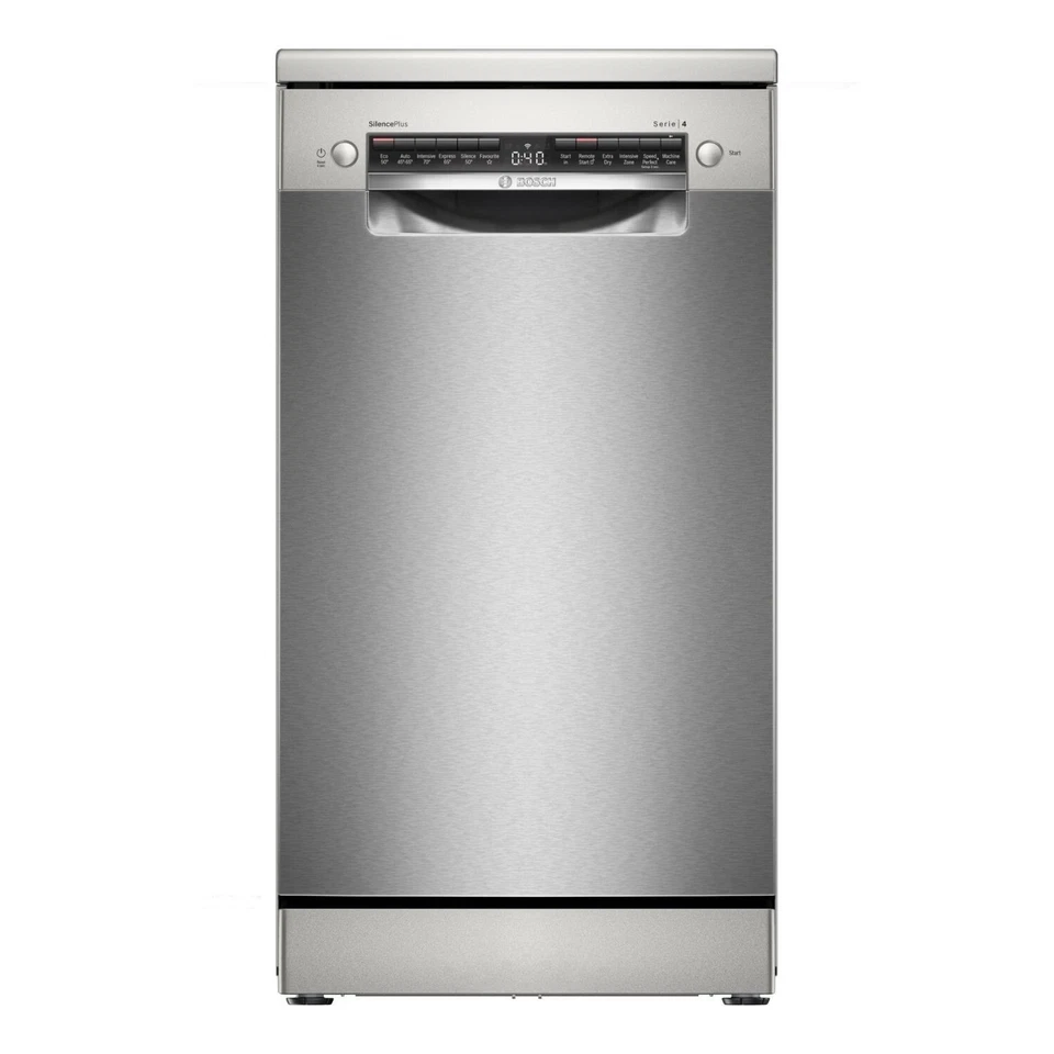 Bosch Series 4 Freestanding Slimline Dishwasher - Smart Wi-Fi Brushe SPS4HMI49G