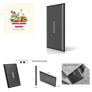 1TB Ultra Slim Portable External Hard Drive HDD USB 3.0 for PC, Mac, Laptop, ... - Picture 1 of 7