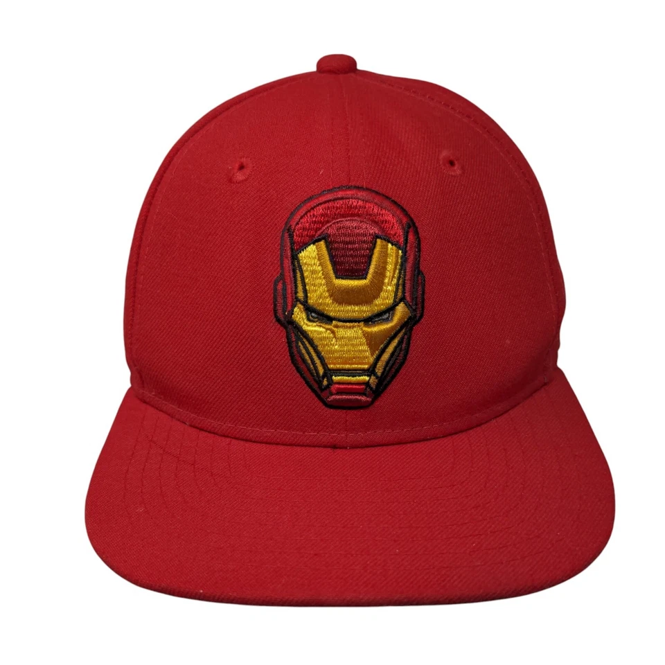 Marvel Iron Man Snapback Hat Red Youth Adjustable Embroidered New Era - Image 1 of 4