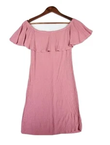 Asos Maternity Dusty Rose Pink Sleeveless Flutter Shoulder Stretchy Top Size 6 - Picture 1 of 3