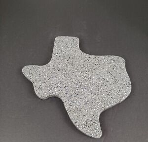 Plastic Texas Shape Grey Dark Flecks / Granite look Cutting Cheese Board Trivet 