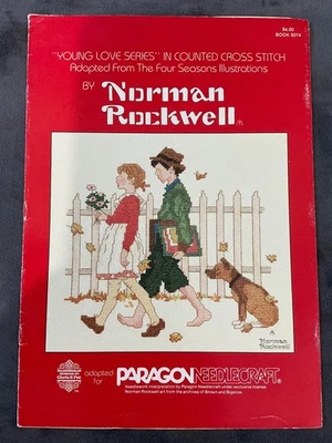 Norman Rockwell Young Love Series Counted Cross Stitch Pattern Book 5074 - Image 1 of 2