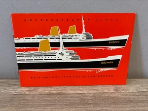 Folleto de cruceros vintage TS Bremen MS Europa MS Berlín años 60 - Imagen 1 de 6