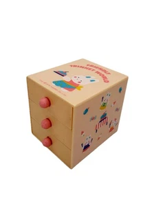 Vtg 1979 Sanrio Hello Kitty Mini Friendly Trinket World Jewelry Box W/ 3 Drawers - Picture 1 of 9