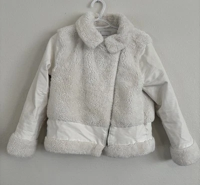 Women's Nine West Daisy Dew Faux-Fur Faux-Leather Moto Jacket XL White - Image 1 of 4